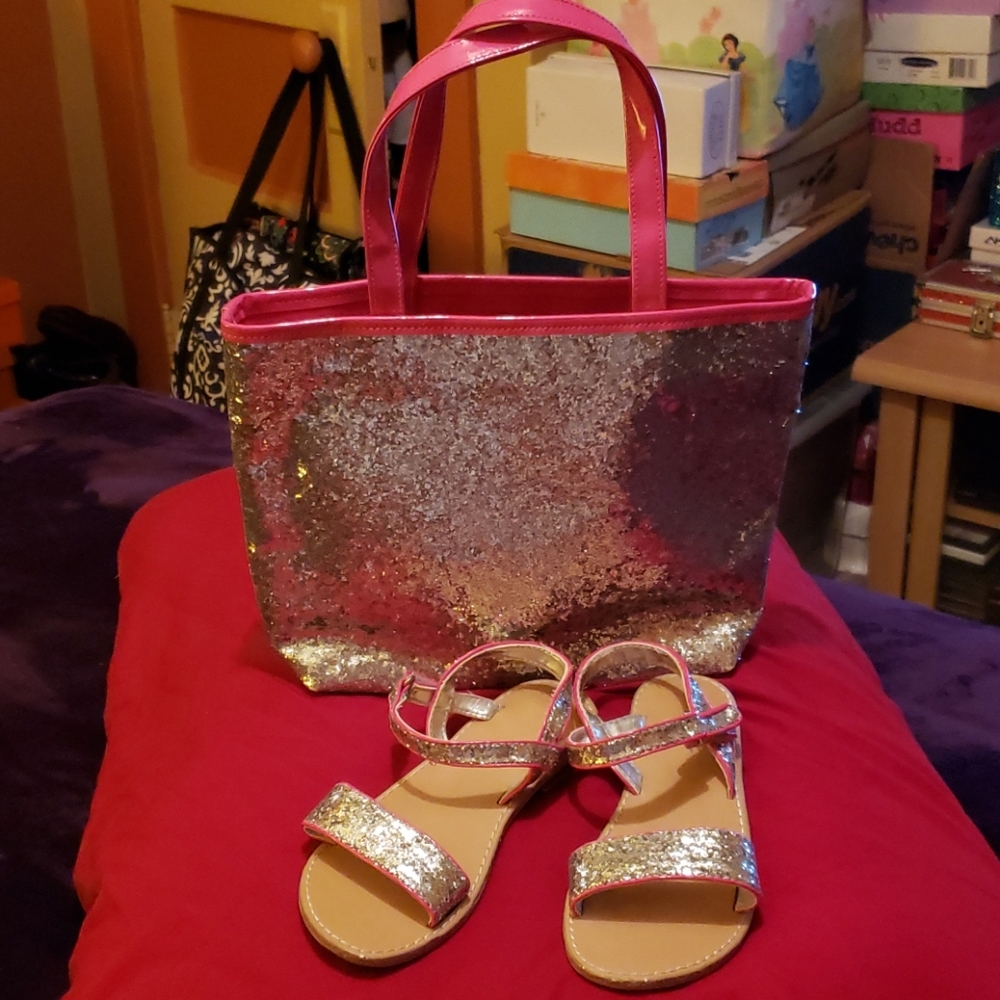 Perfect Little Girl Matching Tote & Sandals